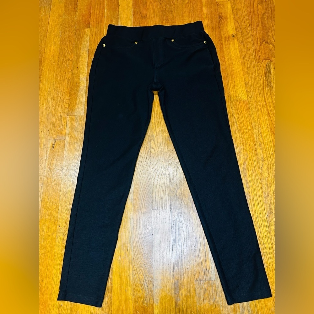 Michael Michael Kors Black Stretch Jegging Pants | Gold Hardware | Size M